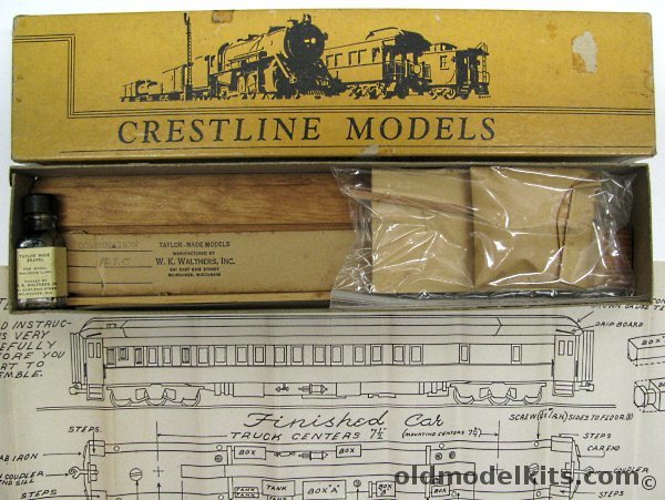 Walthers 1/87 73' Combination Heavyweight Baggage Coach - New York Central - HO Craftsman Kit, 5640 plastic model kit